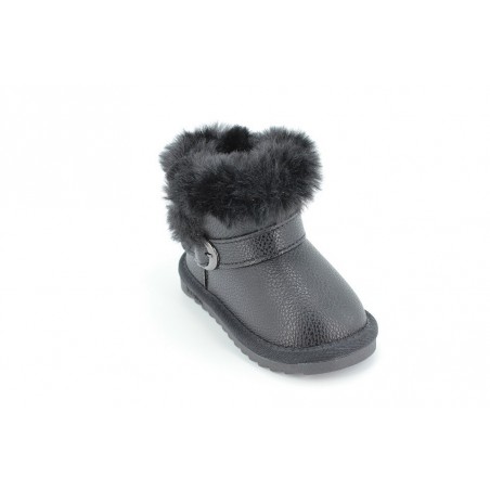 Cizme Copii Tip Ugg Black Fur