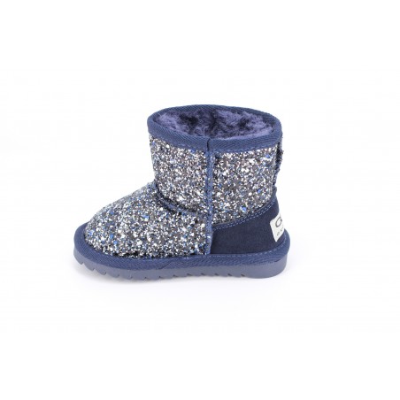 Cizme Copii Tip UGG Blue Sparkle