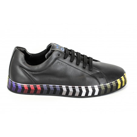 Pantofi Sneakers piele multicolori2