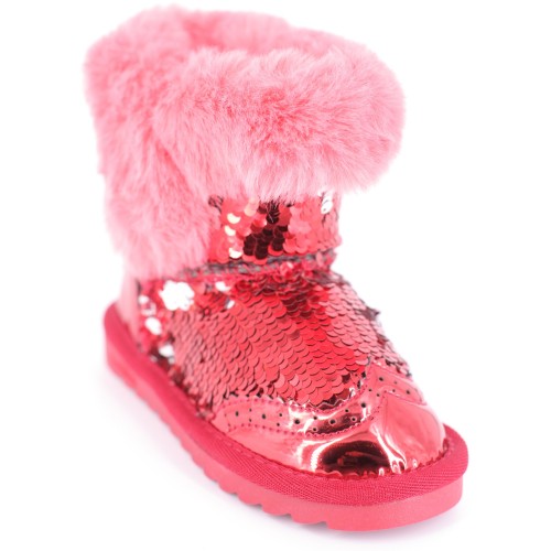 Cizme Copii Tip UGG Rosu Corai 2
