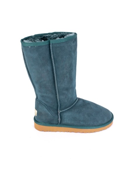 Cizme din piele intoarsa naturala tip ugg verde