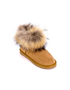 ghete din piele intoarsa naturala tip ugg maro 2