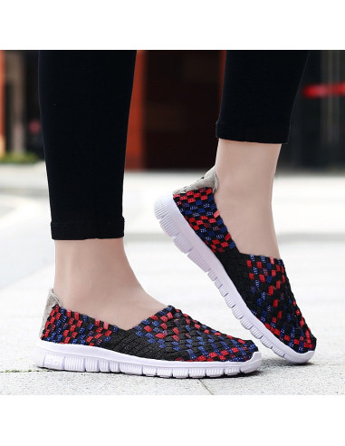 Espadrile dama elastice multicolore – Ușoare și comode, mărimi 35-41model Adela