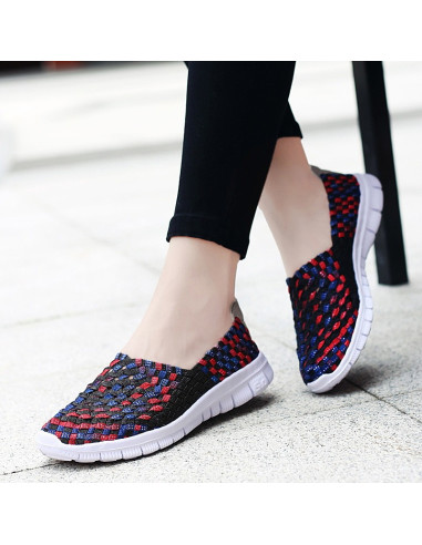 Espadrile dama elastice multicolore – Ușoare și...