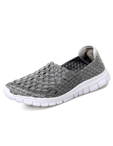 Espadrile elastice gri – Ușoare și comode, mărimi 35-41 model Anca