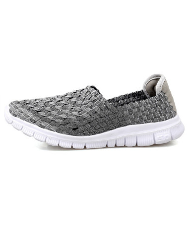 Espadrile elastice gri – Ușoare și comode, mărimi 35-41 model Anca