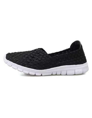 Espadrile elastice negre – Ușoare și comode, mărimi 35-41 model Andra