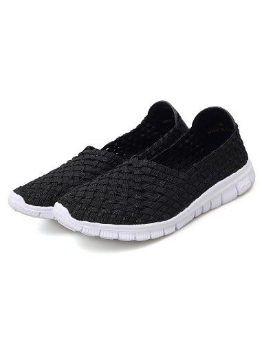Espadrile elastice negre – Ușoare și comode, mărimi 35-41 model Andra