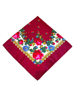 batic bordo dama cu flori traditionale stil modern iiRomanesti
