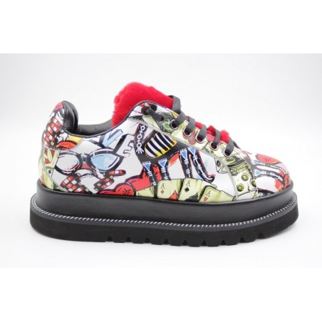 Pantofi graffiti multicolor