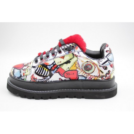 Pantofi graffiti multicolor