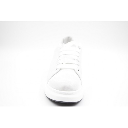 Sneakers dama catifea alb 2