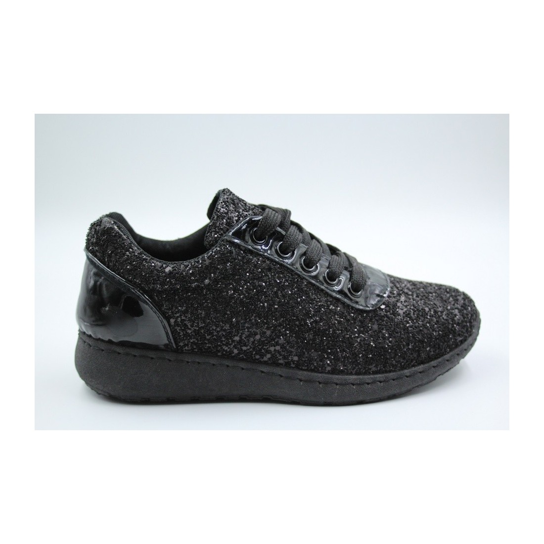 Pantofi sport black sparkle