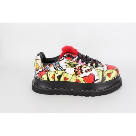 Pantofi dama graffiti red