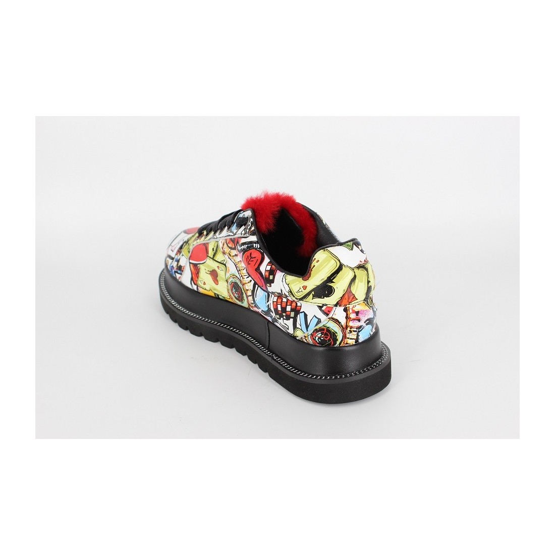 Pantofi dama graffiti red