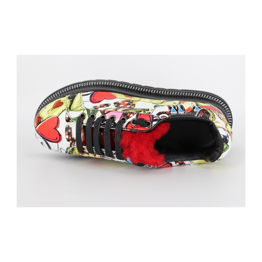 Pantofi dama graffiti red