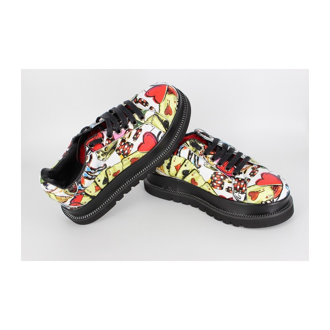 Pantofi dama graffiti red