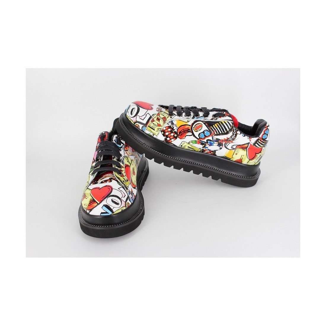 Pantofi dama graffiti red